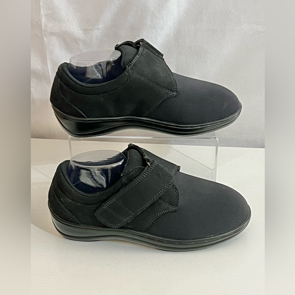 OrthoFeet Ortho-Cushion System Orthopedic Black Shoes Womens 8.5 XX Wide - Picture 2 of 8